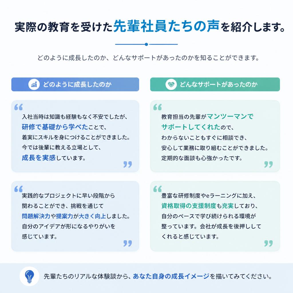 先輩社員の声