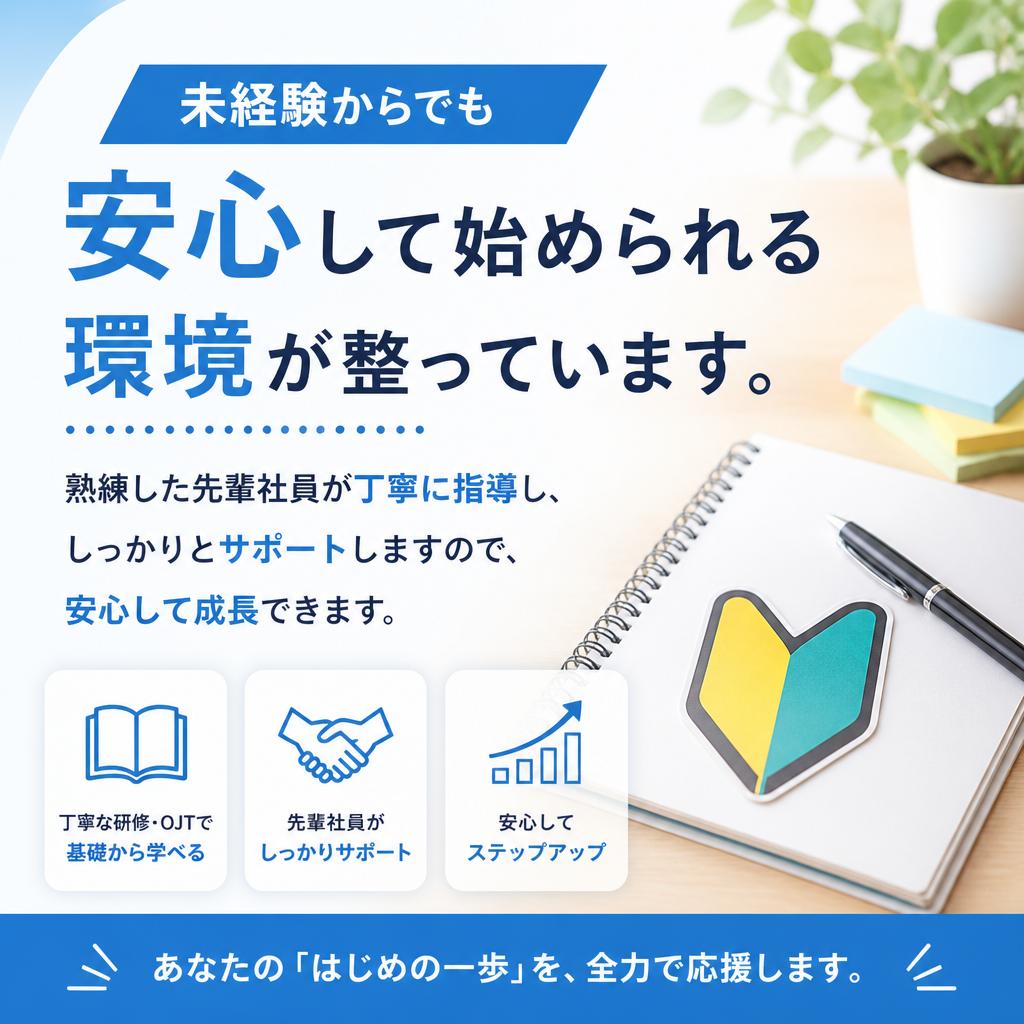 未経験者歓迎!しっかりサポート