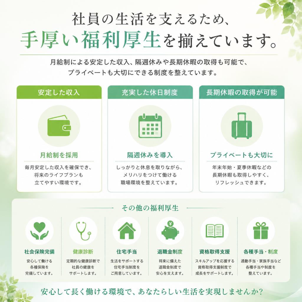 充実した福利厚生