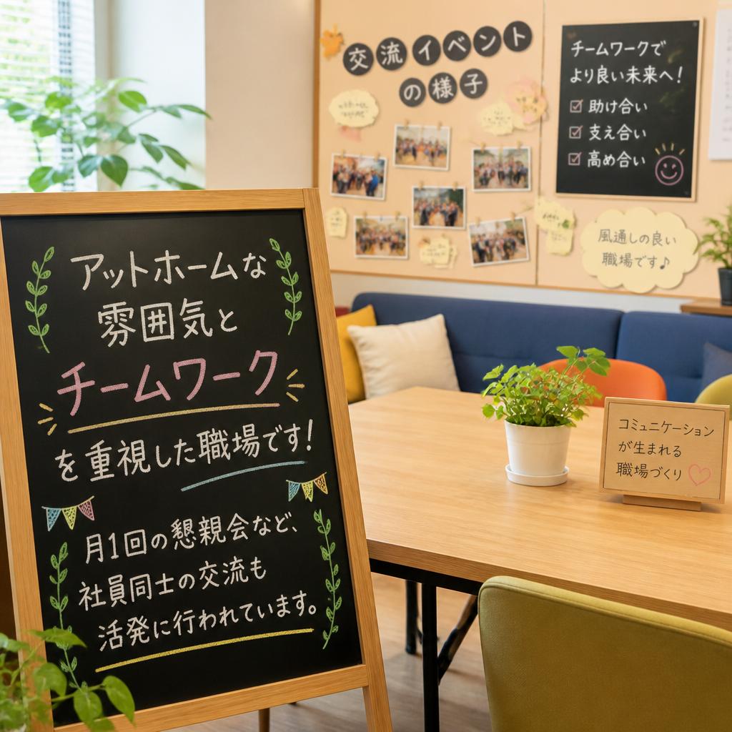 快適な職場環境とチームワーク