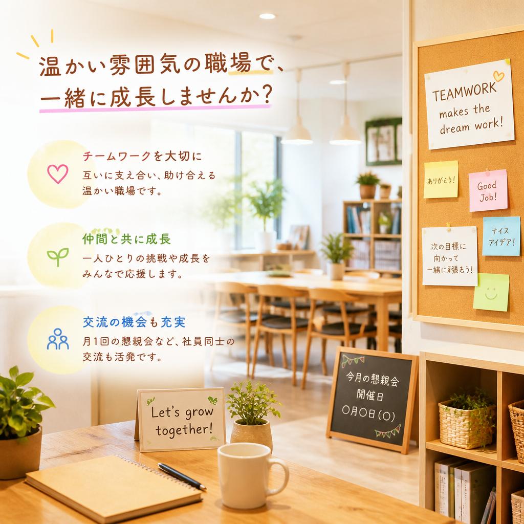 アットホームな職場環境