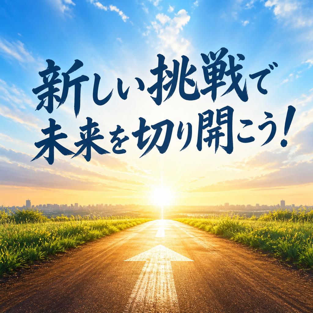 新しい挑戦で未来を切り開こう！