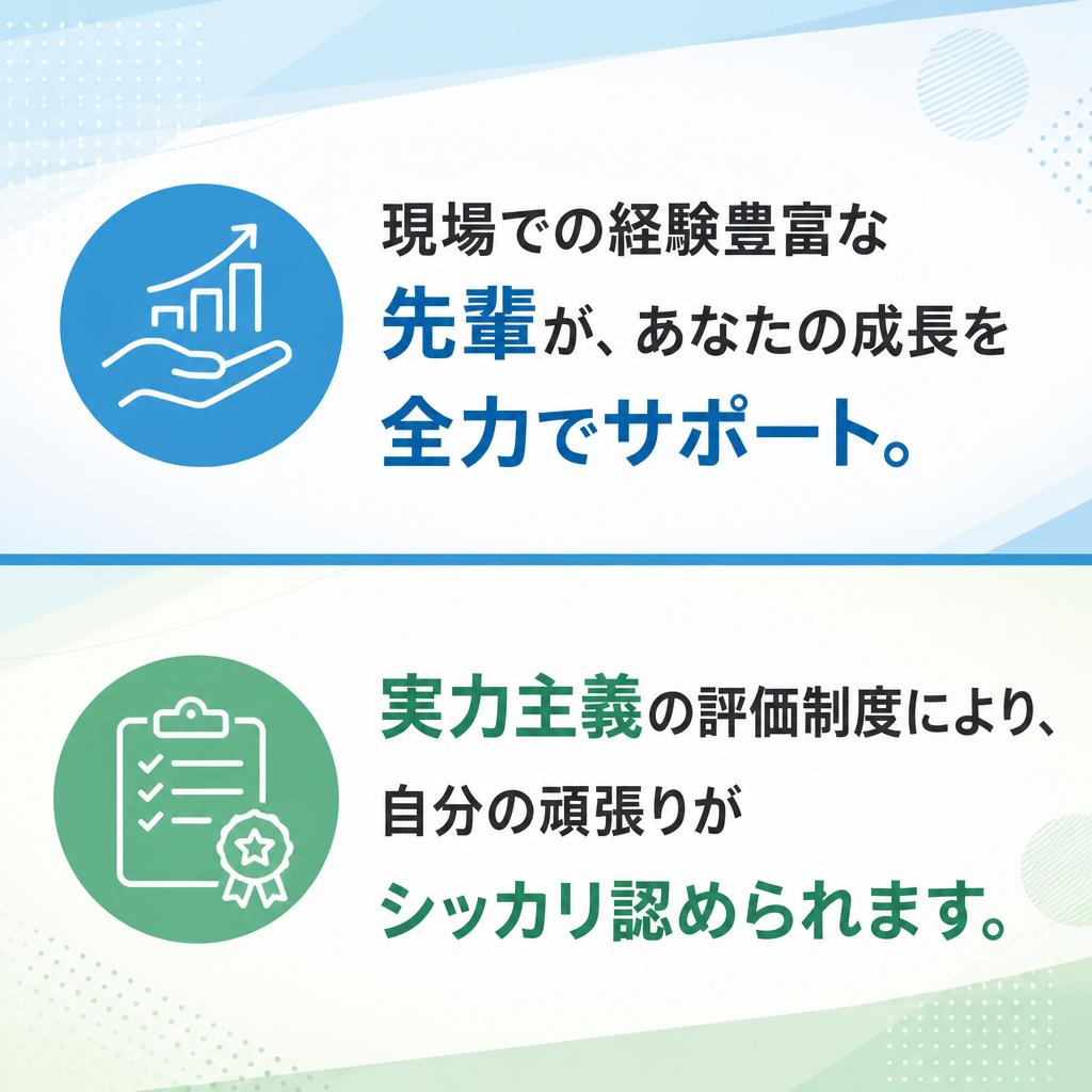 先輩社員の手厚いフォロー体制