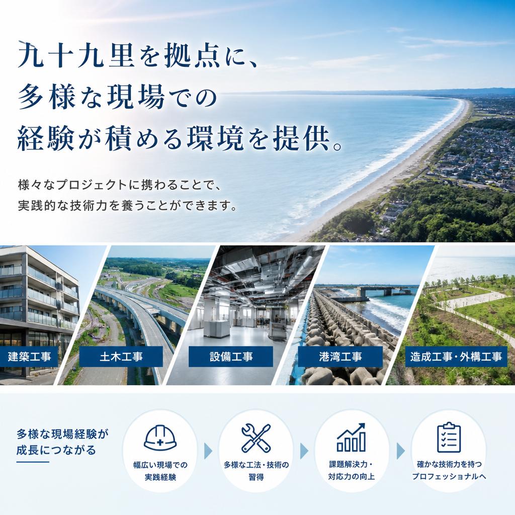 多様な現場でスキルを磨けるチャンス
