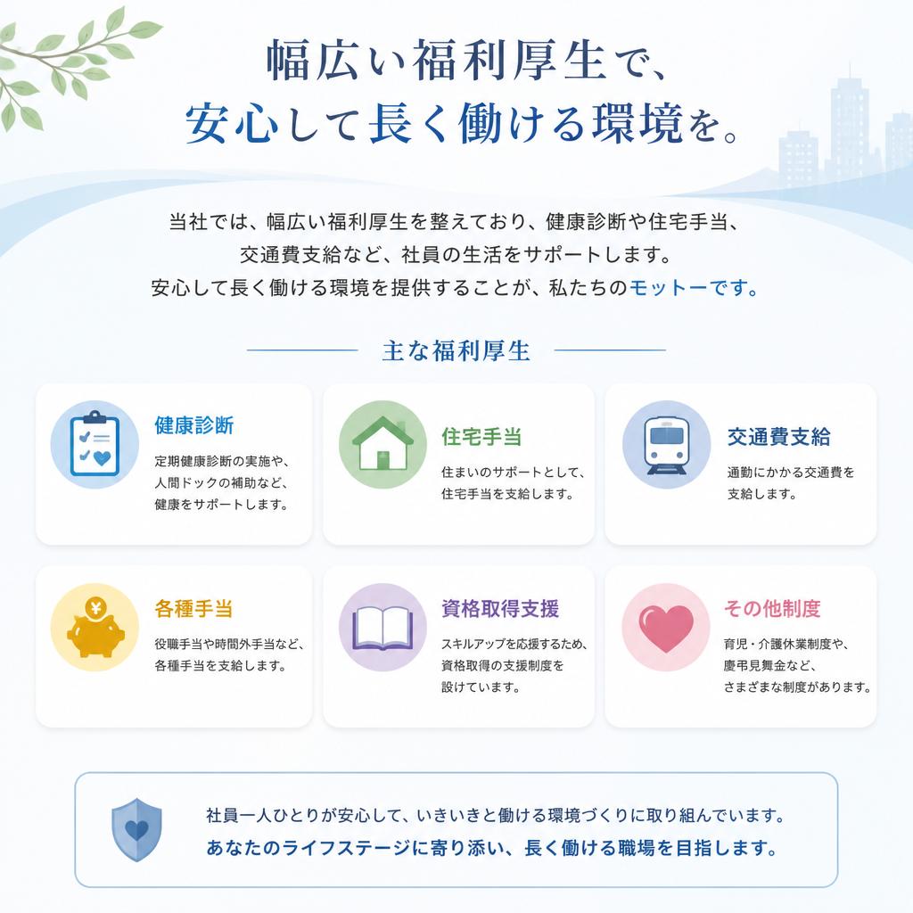 充実した福利厚生