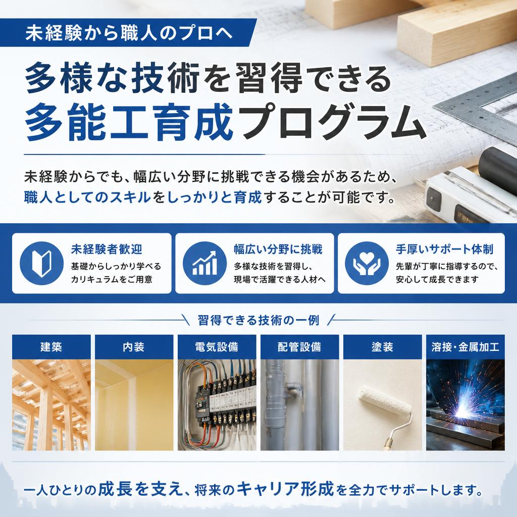 多能工育成でスキルアップ