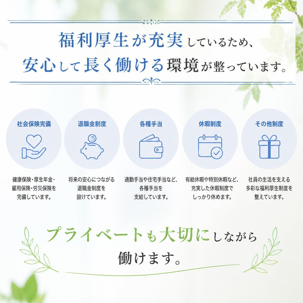 充実した福利厚生