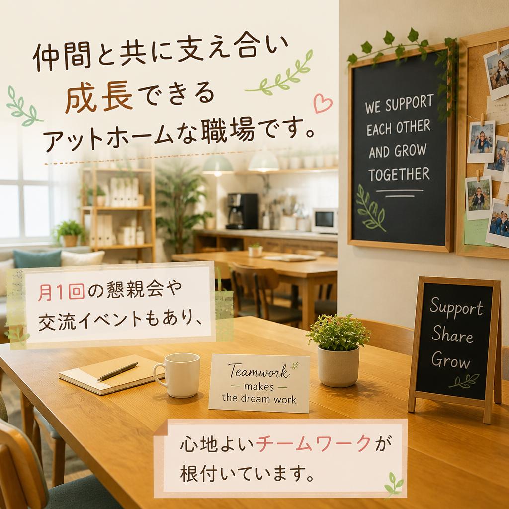 チームワークを重視した職場環境