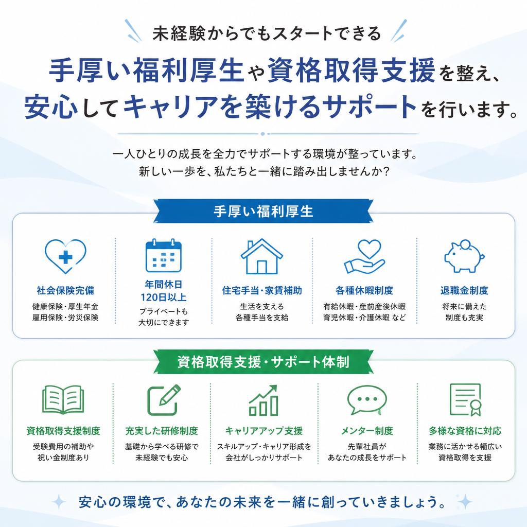 魅力的な待遇と福利厚生