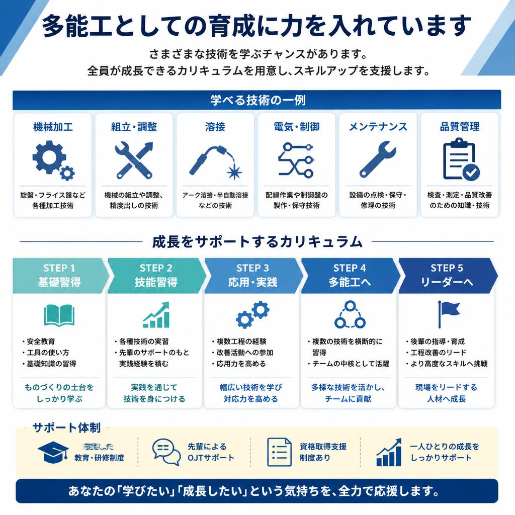 多能工育成でスキルの幅を広げよう