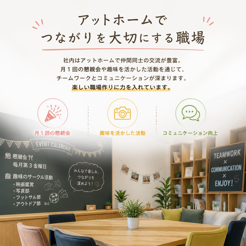 アットホームな職場環境