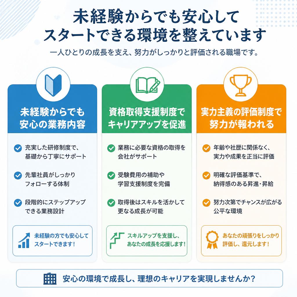 職務内容・キャリアアップのサポート