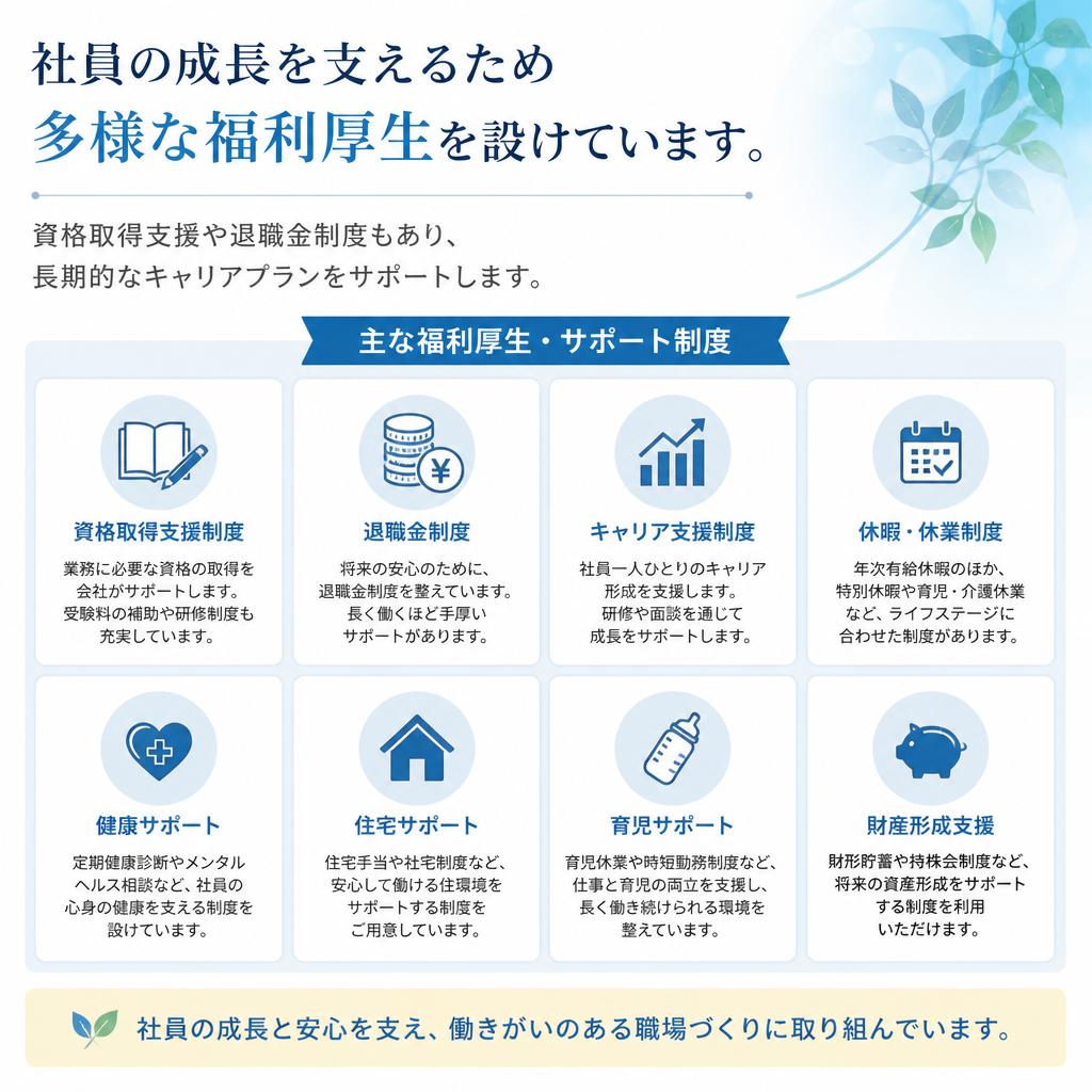 手厚い福利厚生