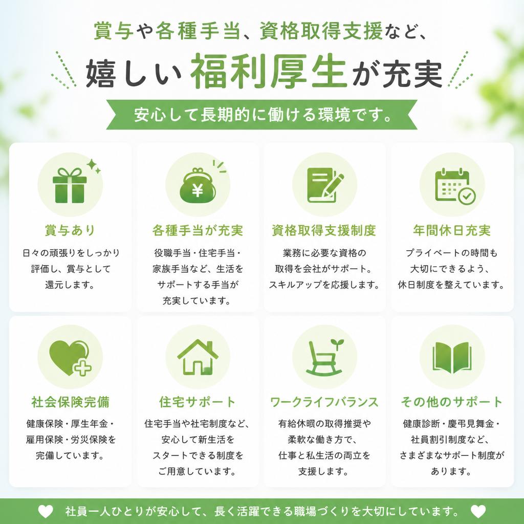 充実の福利厚生