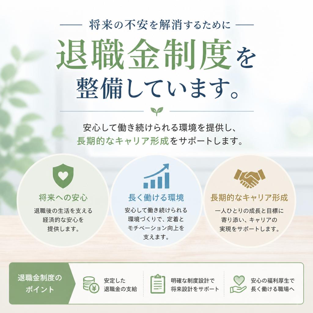 充実の退職金制度