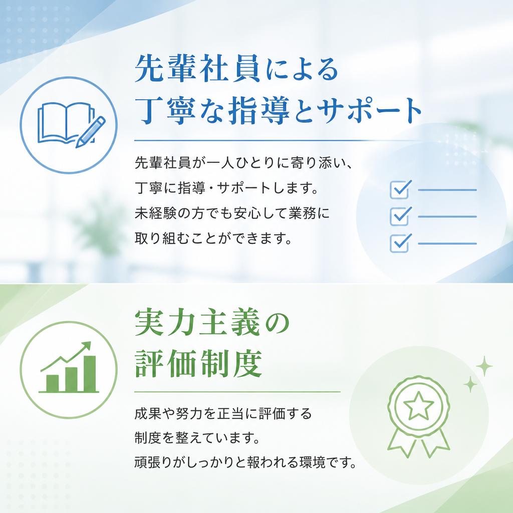 未経験でも安心のサポート体制