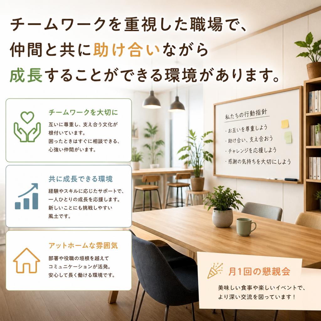 新しい仲間と共に成長しよう