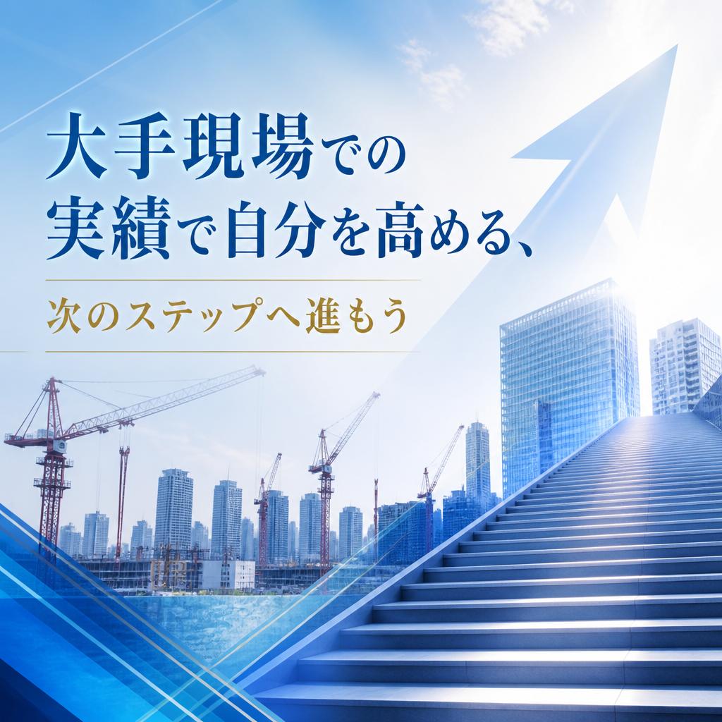 大手現場での実績で自分を高める、次のステップへ進もう