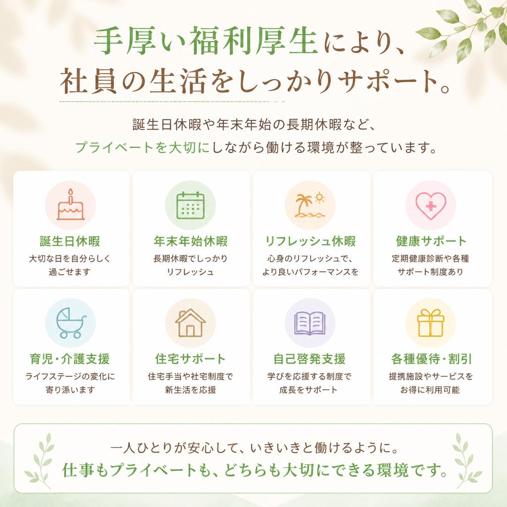 2. 福利厚生の充実