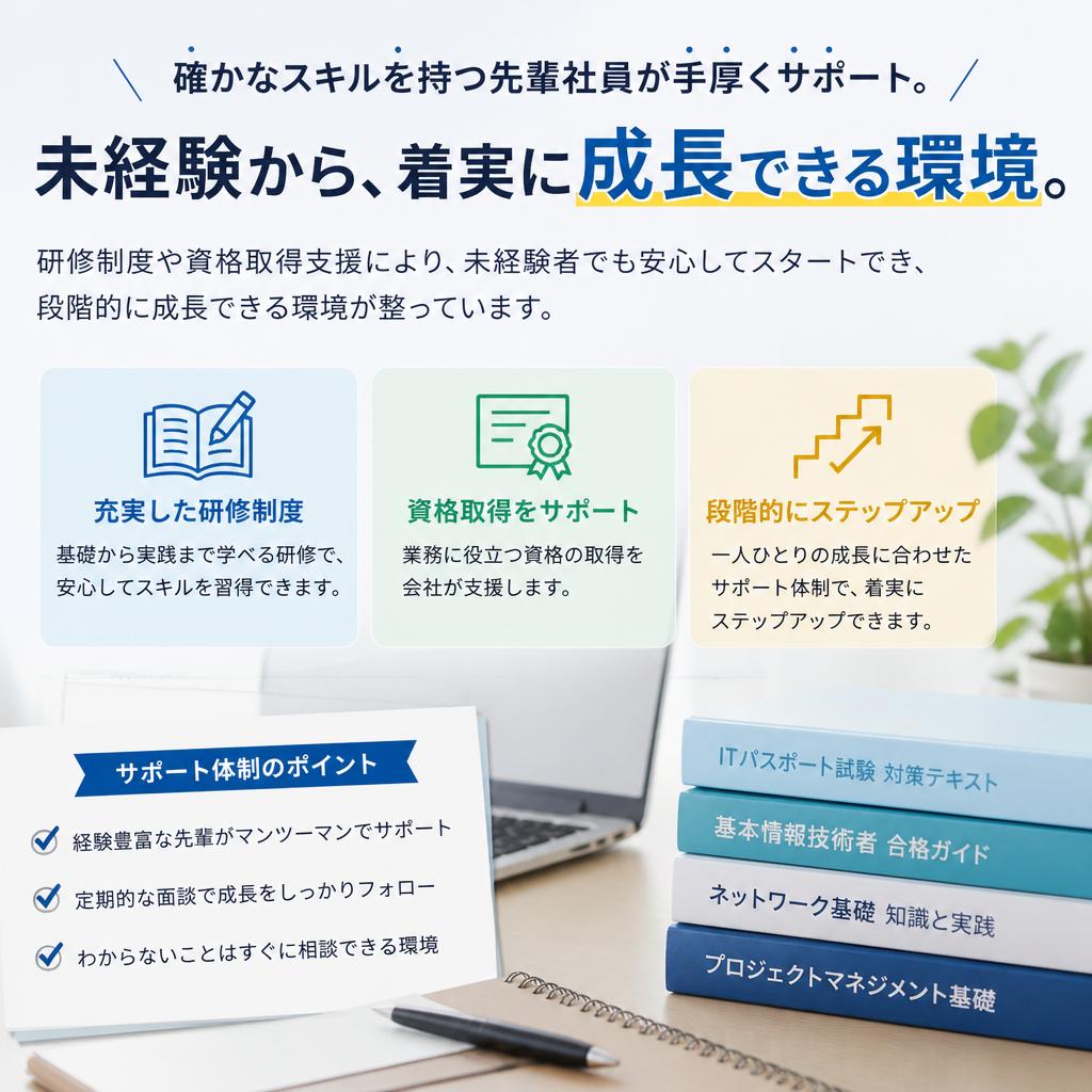 3. 未経験からでも安心のサポート体制