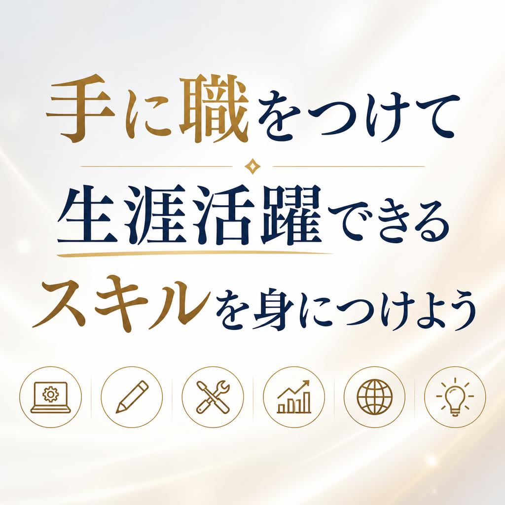 手に職をつけて生涯活躍できるスキルを身につけよう
