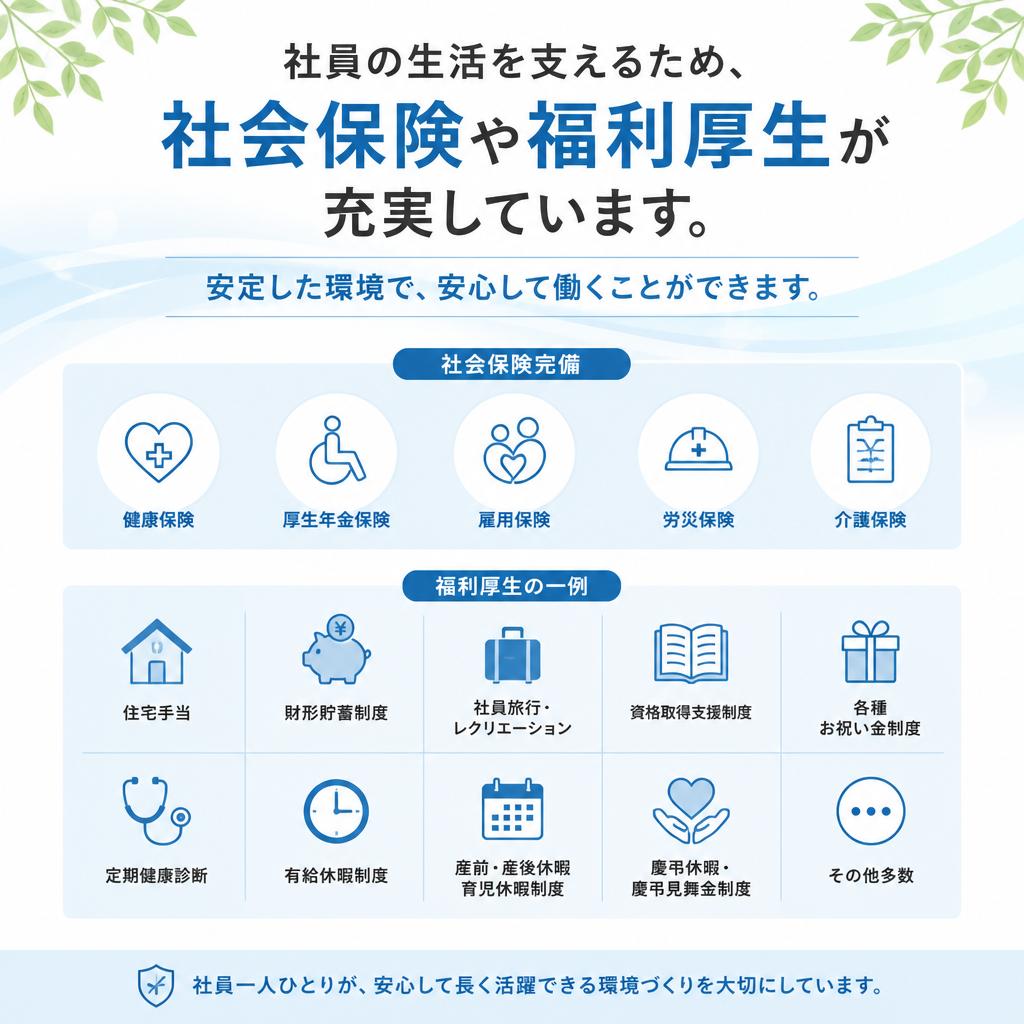 社会保険・福利厚生の充実