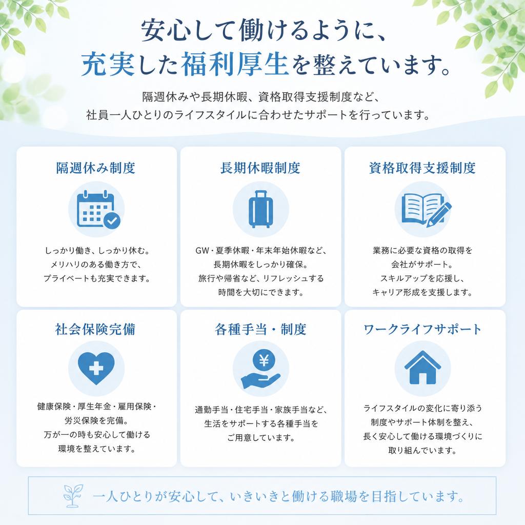 充実した福利厚生