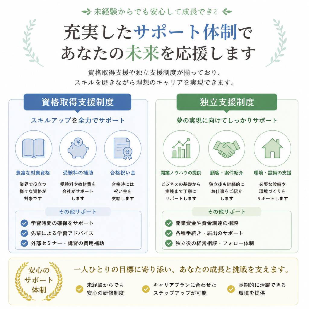充実したサポート体制