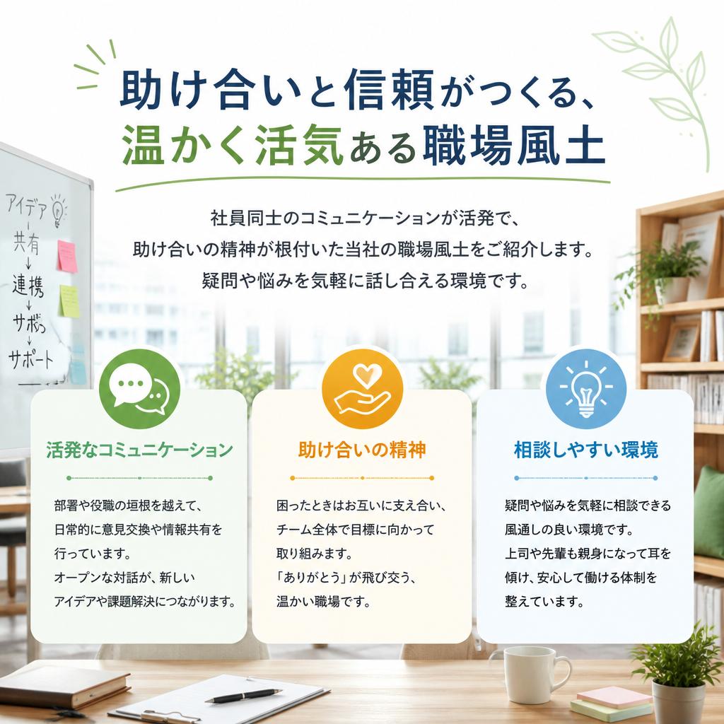 アットホームな職場環境