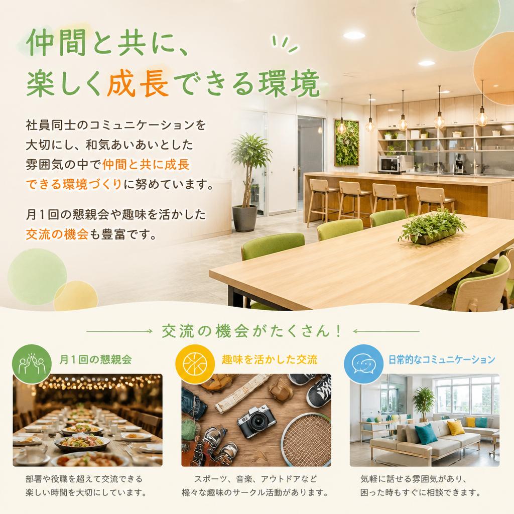 2. アットホームな職場環境