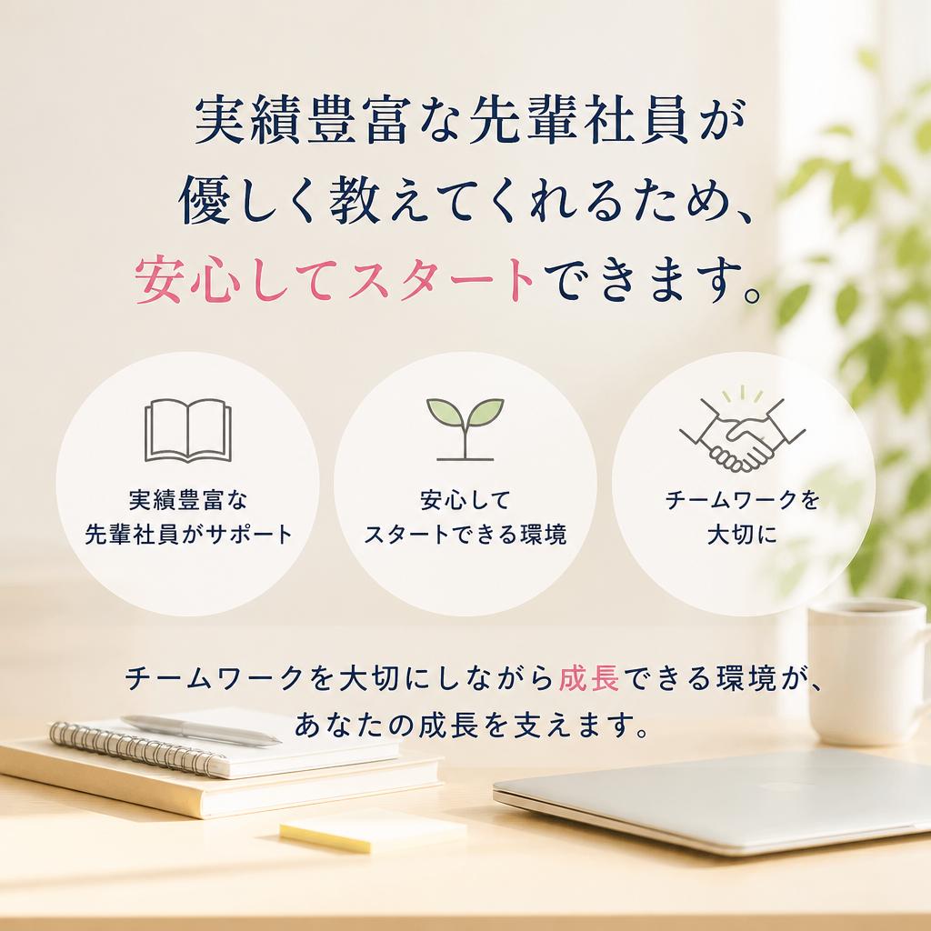先輩社員の強力なサポート