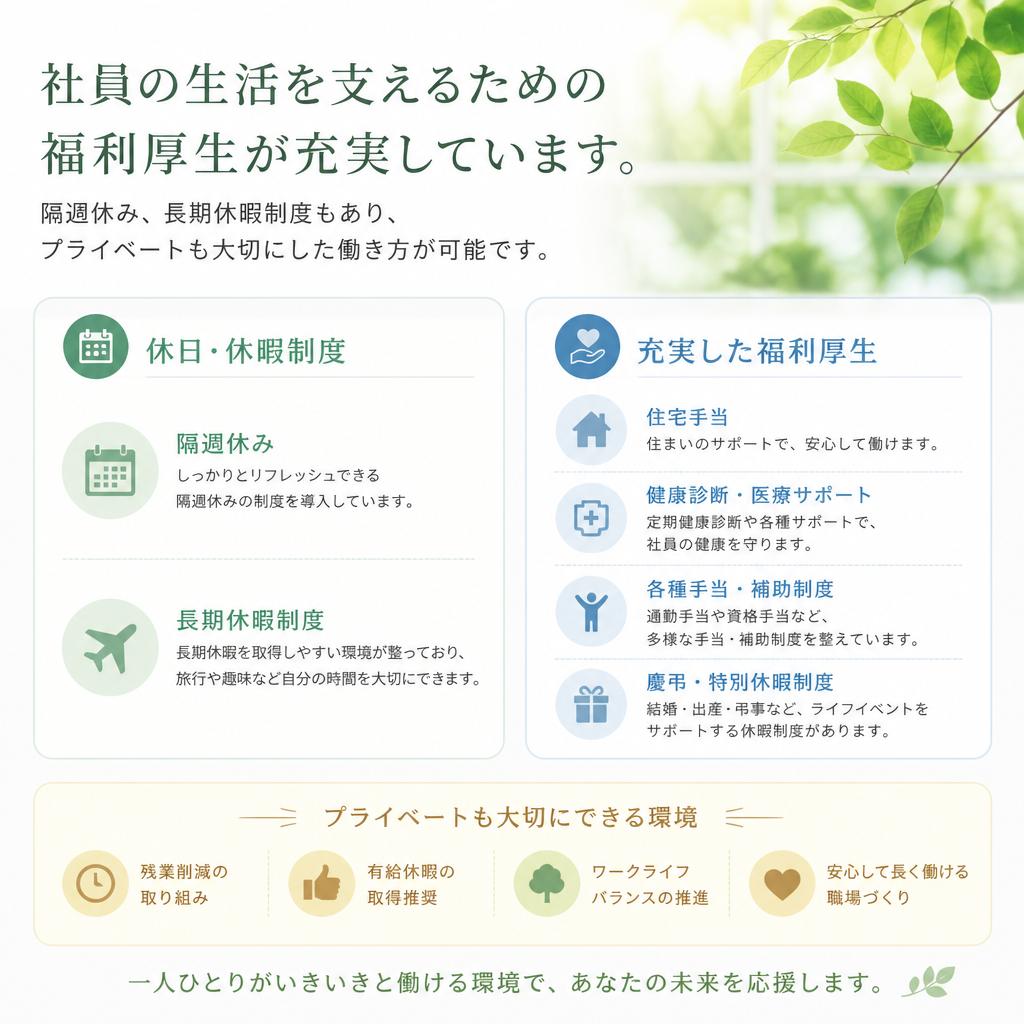 充実した福利厚生