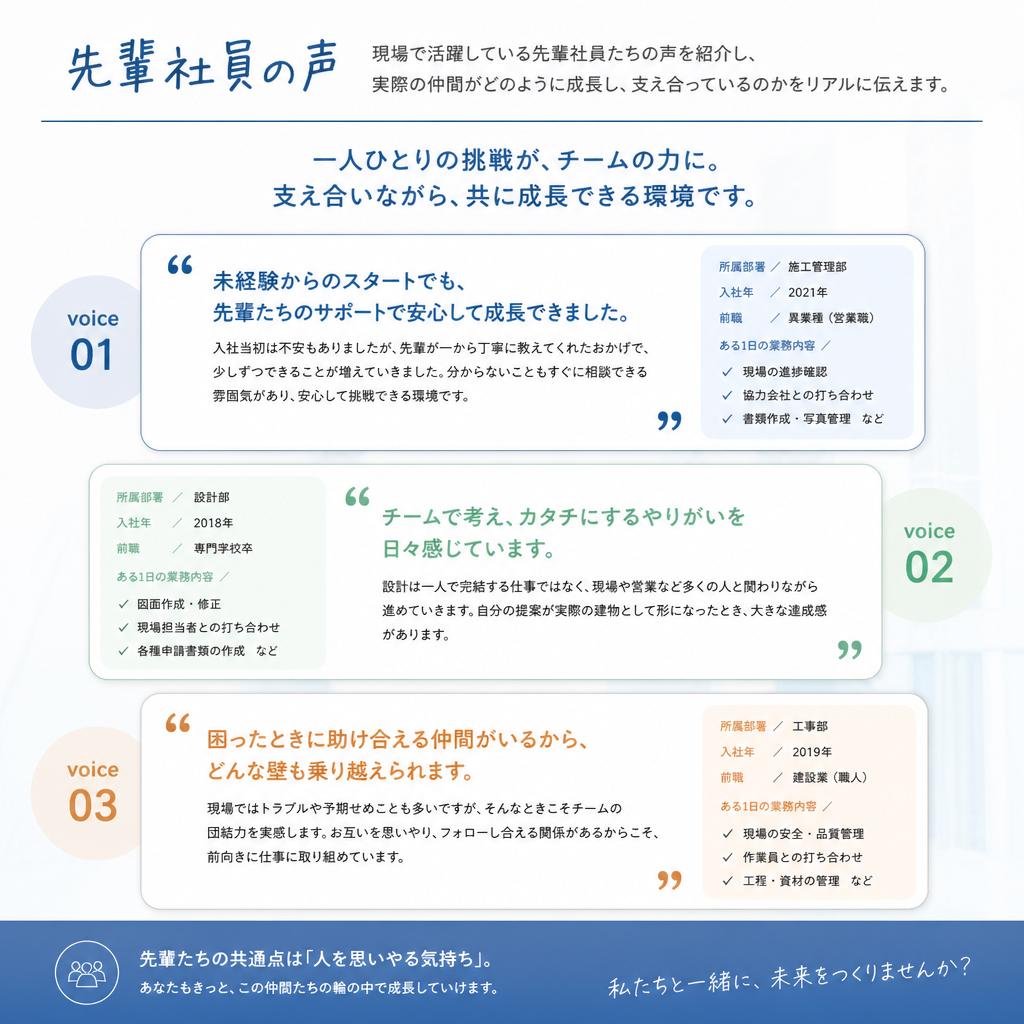 先輩社員の声