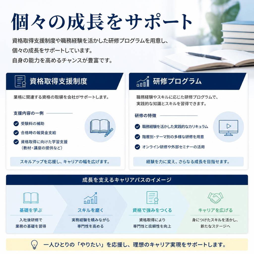 充実のスキルアップ支援