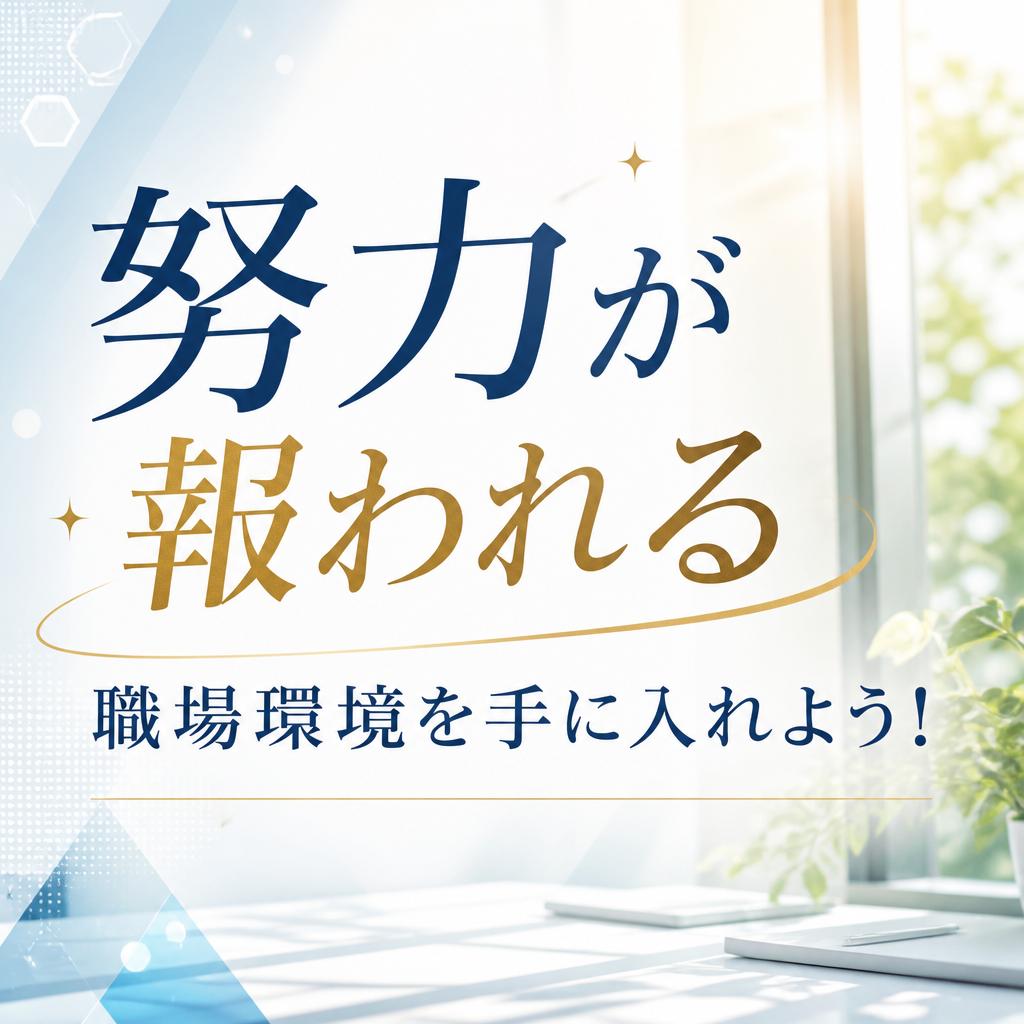 「努力が報われる」職場環境を手に入れよう！