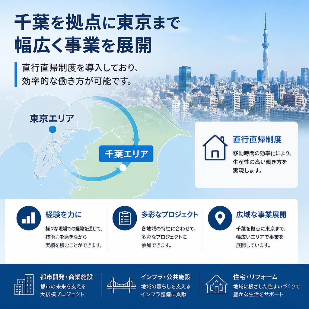 多様なエリアでの仕事