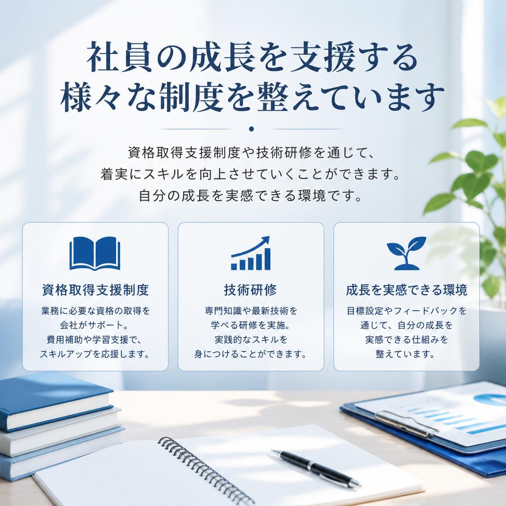 充実したスキルアップ支援